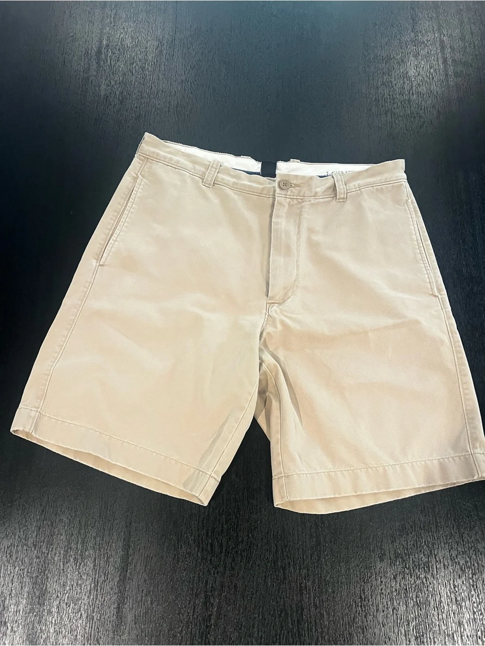 J. Crew Men's Tan Flat-Front Cotton Shorts